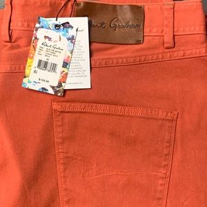 Robert Graham “brick” red denim jeans 42